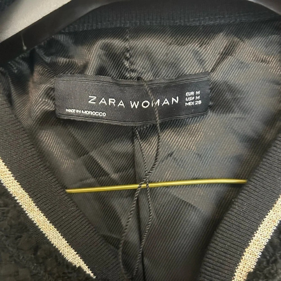 Zara NWT varsity patched jacket size M super cute! Blazer/jacket  mix - Picture 8 of 12